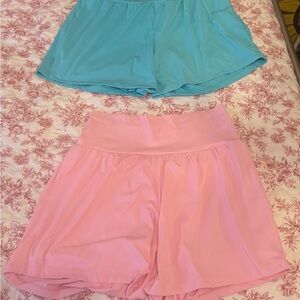 HALARA Women's Athletic Shorts in Pink and Blue